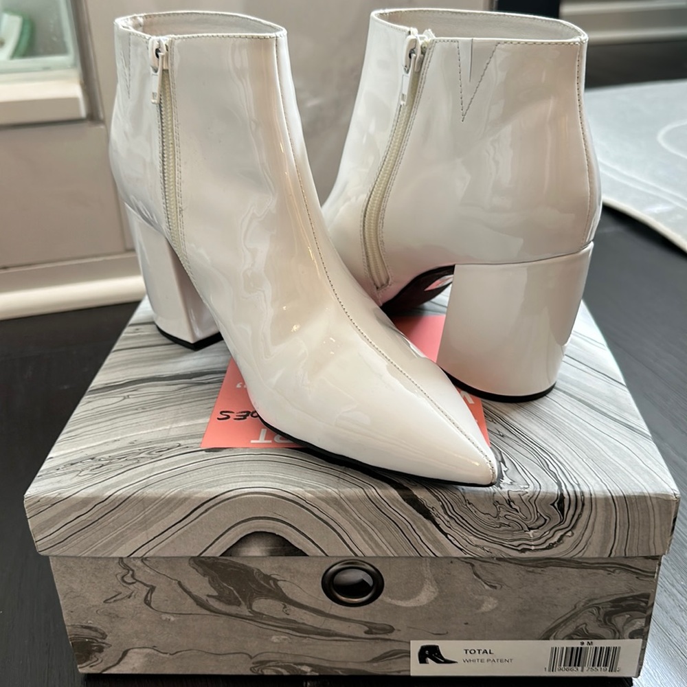 I forgot I had these! White patent leather booties!